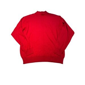 Gionfriddo Mens Red Merino Wool Blend Mock Neck Sweater Made in Italy Size XL